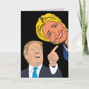 FUNNY 50E ANNIVERSAIRE TRUMP & CARTES DE HILLARY