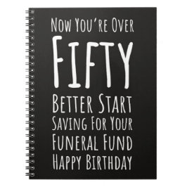 Funny 50th Birthday Gifts Fifty 50 And Fabulous Notizblock