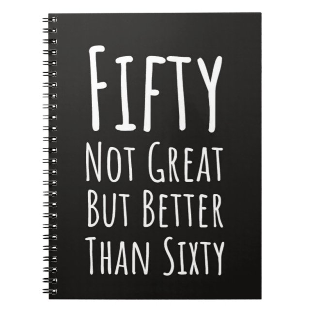 Funny 50th Birthday Gifts Fifty Humor Fiftieth Notizblock (Vorderseite)