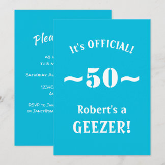 Funny 50th Birthday Milestone Party Invitation Einladung
