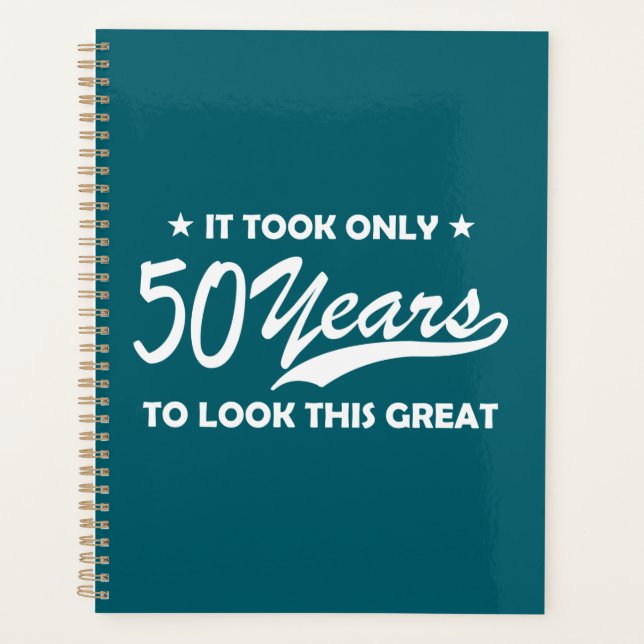 Funny 50th Birthday Retro Typography (Devant)
