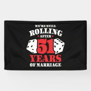 Funny 51. Jubiläumspaare Verheiratet 51 Jahre Banner