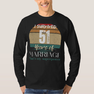Funny 51 Years of Eriage Survivor T-Shirt