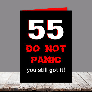 Funny 55e carte d'anniversaire pour hommes