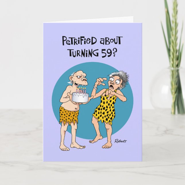 Funny 59. Geburtstag Karte (Vorderseite)