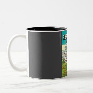 Funny 5 Star Fürteventura Minimales Reiseplakat Zweifarbige Tasse
