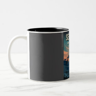 Funny 5 Star Review Serengeti Africa Travel Poster Zweifarbige Tasse