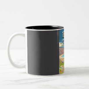 Funny 5 Star Teneriffa Spanien Reisen Poster Zweifarbige Tasse