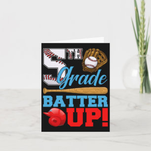 Funny 5th Grade Batter Up Baseball Erster Tag SC Karte