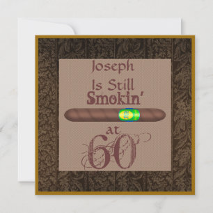 FUNNY 60. Geburtstag Cigar Einladungen Personalisi