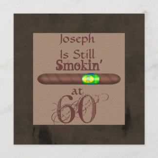 FUNNY 60. Geburtstag Cigar Einladungen Personalisi