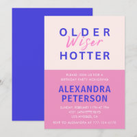 Funny 60. Geburtstag Einladungen Older Wiser