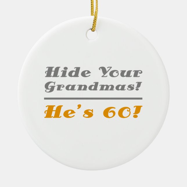 Funny 60. Geburtstag Geschenke für ihn Keramikornament (Vorne)