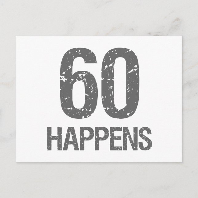 Funny 60. Geburtstag Postkarte (Vorderseite)