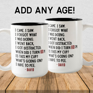 Funny 60. Geburtstag Unglaublich witzig alter Joke Zweifarbige Tasse