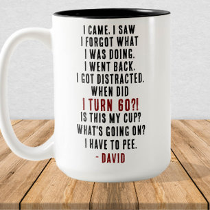 Funny 60. Geburtstag Unglaublich witzig alter Joke Zweifarbige Tasse