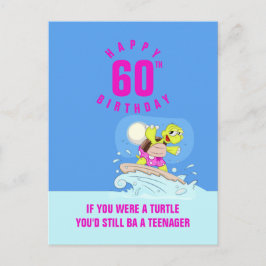 Funny 60. Geburtstag Zitat Schildkröte Karte