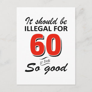 Funny 60 Jahre alt Geburtstagsdesigns Postkarte