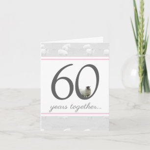 Funny 60e carte anniversaire mari/femme diamant