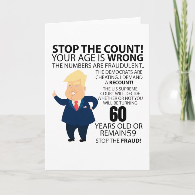 Funny 60th Year Birthday Present Happy Birth year Karte (Vorderseite)