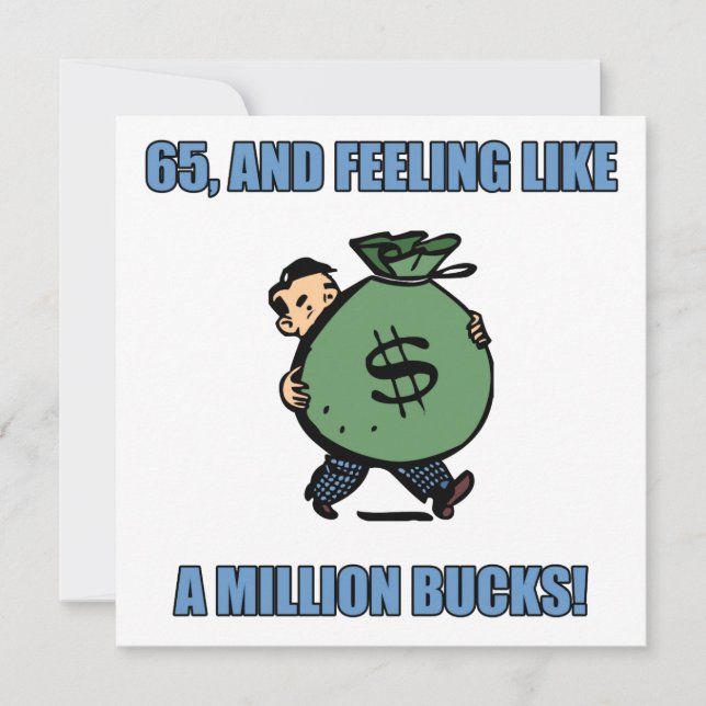 Funny 65. Geburtstag Karte (Vorderseite)