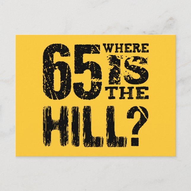 Funny 65. Geburtstag Save the Date V03E Ankündigungspostkarte (Vorderseite)