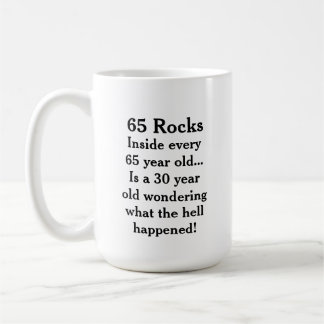 Funny “65 Rocks” Birthday Kaffeetasse