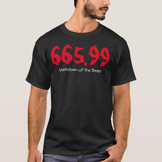 Funny 665.99 Marquage De La Bête 666 T-Shirt (Devant)