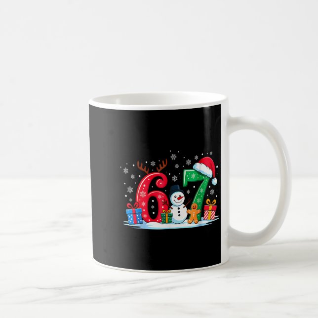 Funny 67 Christmas 6 7 Six Seven Meme 6 7 Matching Kaffeetasse (Rechts)