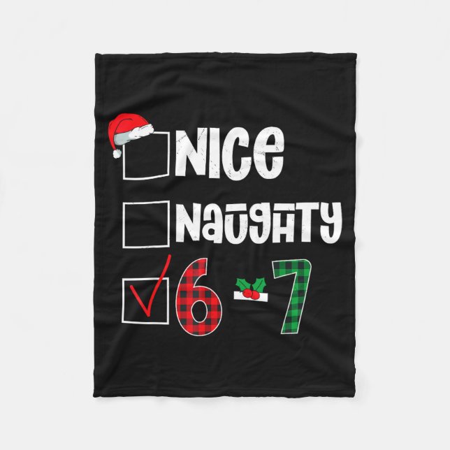 Funny 67 Christmas Meme Six Seven Xmas 6-7 Boys Ki Fleecedecke (Vorderseite)