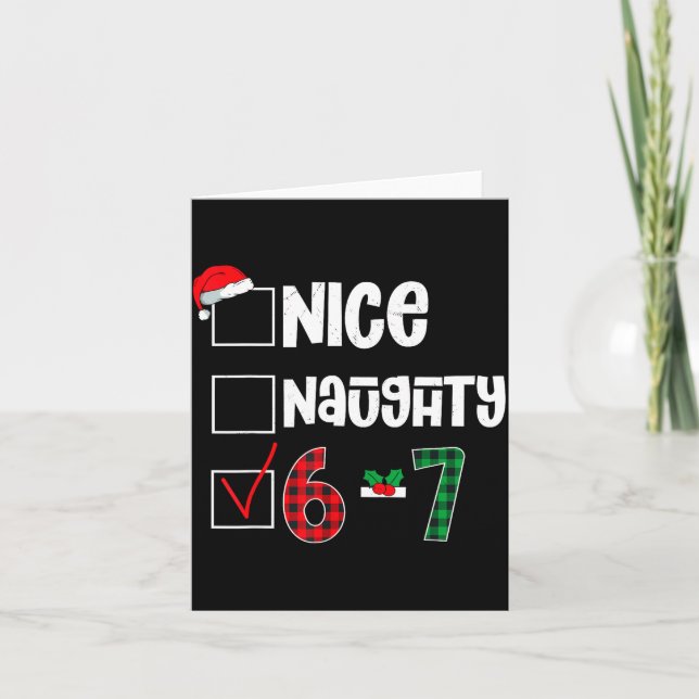 Funny 67 Christmas Meme Six Seven Xmas 6-7 Boys Ki Karte (Vorderseite)