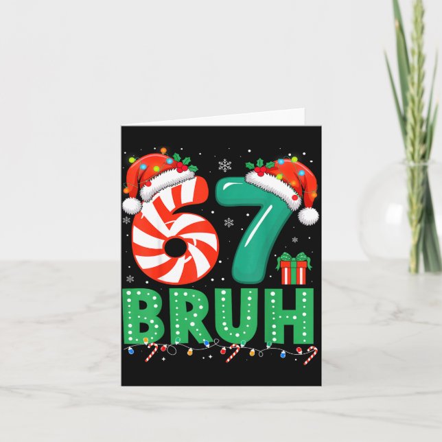 Funny 67 Christmas Pajama Xmas Six Seven Meme 6-7  Karte (Vorderseite)