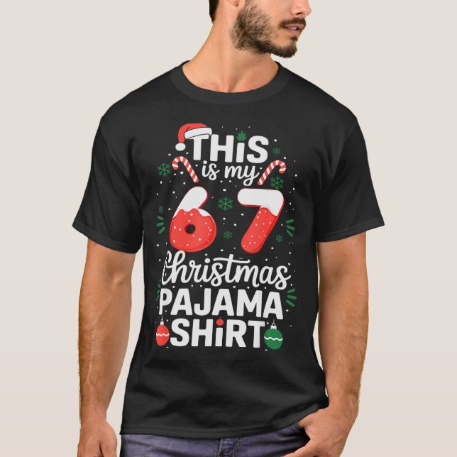 Funny 67 Christmas Pajamas Shirt Six Seven Meme Br (Vorderseite)