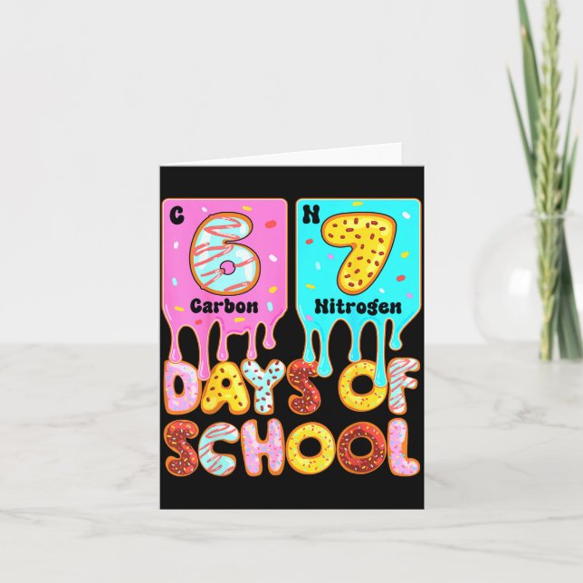 Funny 67 Days Of School Meme Periodic Table Drip G Karte (Vorderseite)