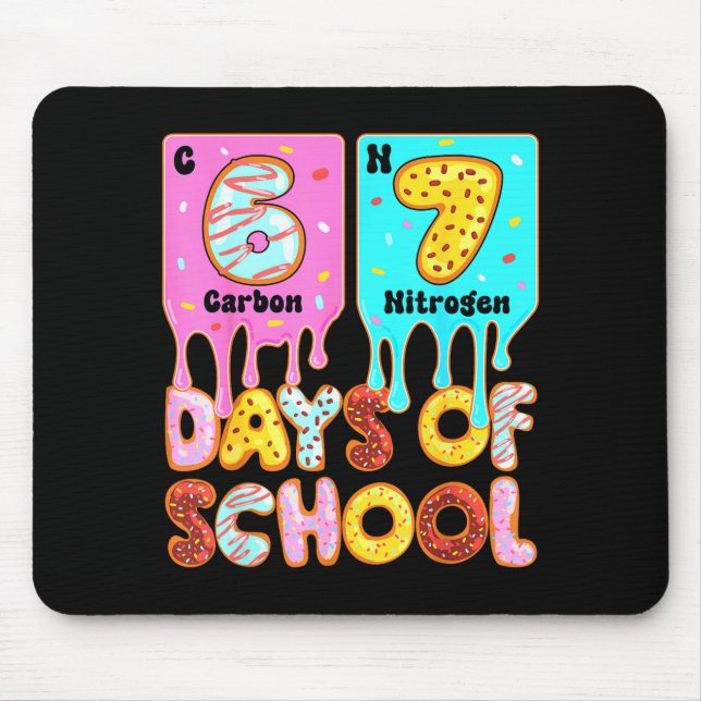 Funny 67 Days Of School Meme Periodic Table Drip G Mousepad (Vorne)