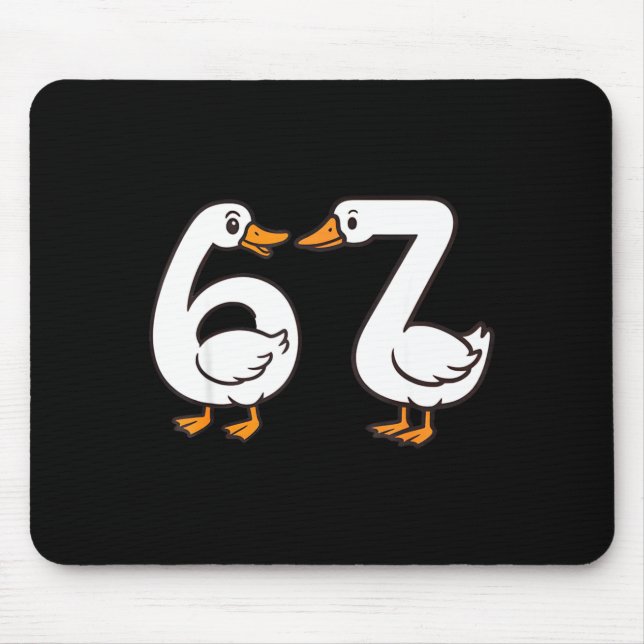 Funny 67 Goose Silly Brain Rot Teacher Gen Alpha S Mousepad (Vorne)