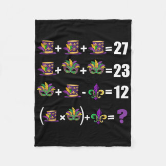 Funny 67 Mardi Gras Masks Jester Beads Math Equati Fleecedecke