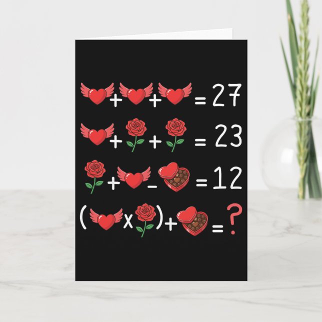 Funny 67 Math Teacher Valentine Math Teacher Women Karte (Vorderseite)