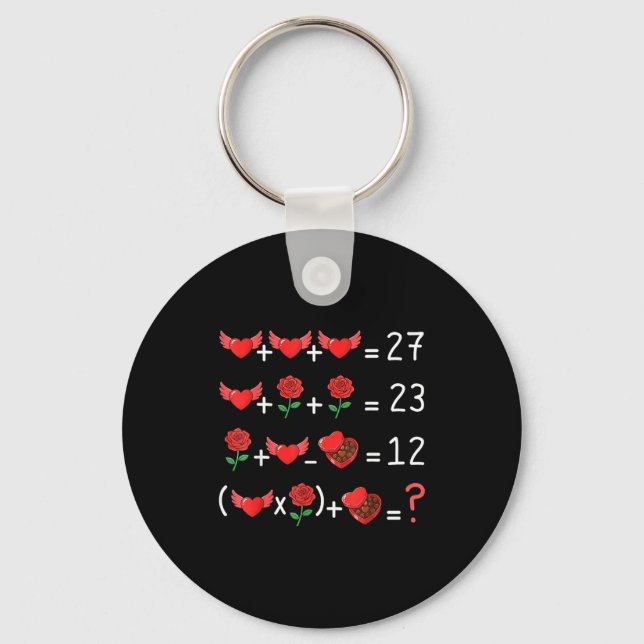 Funny 67 Math Teacher Valentine Math Teacher Women Schlüsselanhänger (Vorderseite)