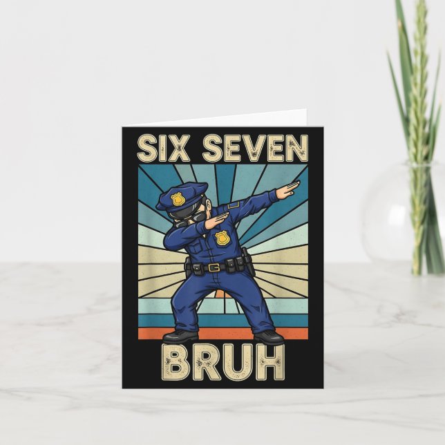 Funny 67 Meme 6 7 Six Seven Liceman Lice Officer R Karte (Vorderseite)