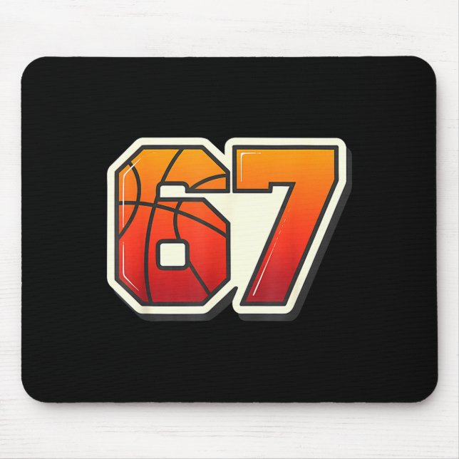 Funny 67 Meme Basketball Ice Cream Drip Six Seven  Mousepad (Vorne)