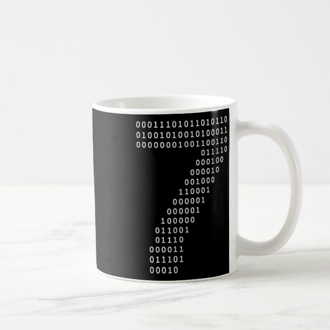 Funny 67 Meme Binary Code Tech Geek Digital Six Se Kaffeetasse (Rechts)