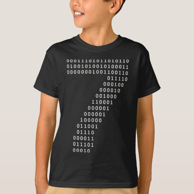 Funny 67 Meme Binary Code Tech Geek Digital Six Se T-Shirt (Vorderseite)