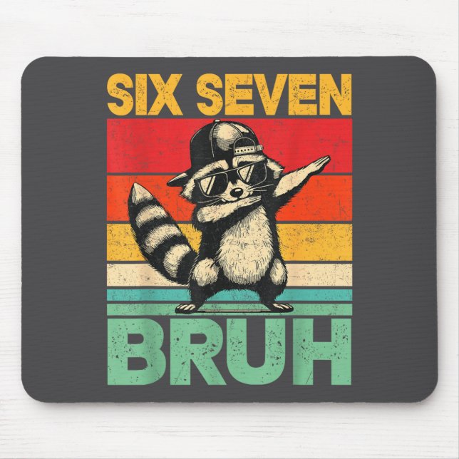 Funny 67 Meme Boys Kids 6 7 Dabbing Six Seven Bruh Mousepad (Vorne)