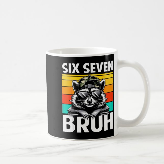 Funny 67 Meme Boys Kids Camo Hat Six Seven Bruh Ra Kaffeetasse (Rechts)