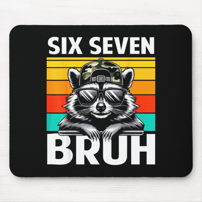 Funny 67 Meme Boys Kids Camo Hat Six Seven Bruh Ra Mousepad (Vorne)