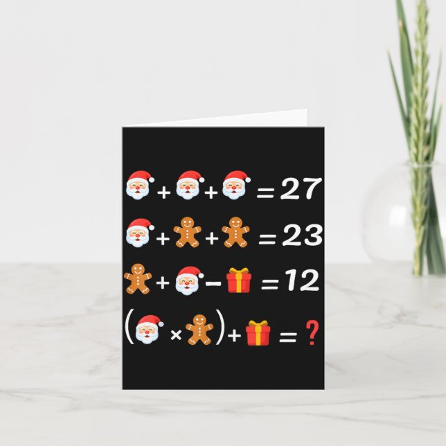 Funny 67 Meme Christmas Math Teacher Santa Six Sev Karte (Vorderseite)