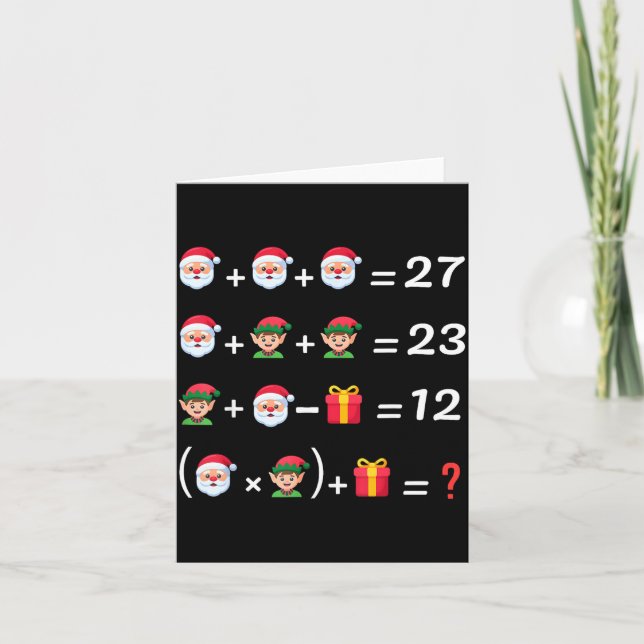 Funny 67 Meme Christmas Math Teacher Santa Six Sev Karte (Vorderseite)