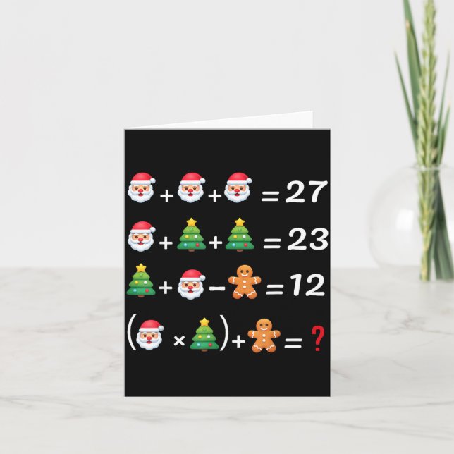 Funny 67 Meme Christmas Math Teacher Santa Six Sev Karte (Vorderseite)