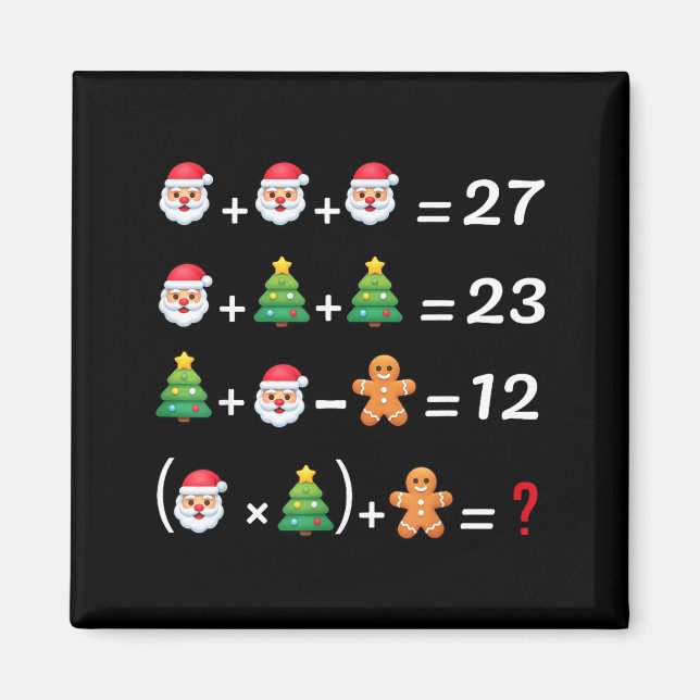 Funny 67 Meme Christmas Math Teacher Santa Six Sev Magnet (Vorne)